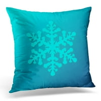 Cyan plavi apstraktni božićni pahuljivi znak s ravnim dizajnom sjene i svjetlom za internetske stranice Korisnički jastučni jastučni jastučni poklopac