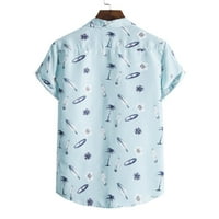 Muška majica Ljeto opušteno-fit modni casual havajska za slobodno vrijeme cvjetno tiskano kratko rušenje
