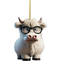 Yyeselk Cartoon krav ukrasni viseći ukras za automobile Ruksaci Slatki visokoškolski privjesci kravljim