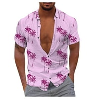 Muška majica Muška havajska majica Zabava s kratkim rukavima na majici na plaži Tropical