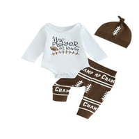 Bagilaanoe Newborn Baby Boy Girl Long Hlače postavio je dugi rukav rumper + gamaše + hat novorođenčad ležerna odjeća