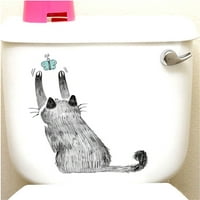 Yubatuo Slatke CAT WC naljepnice PVC naljepnica Zidna naljepnica Dnevna soba Dekoracija za uređenje