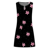 Ljetne haljine za ženske plaže cvjetne majice sudjelejke bez rukava bez rukava casual labava haljina