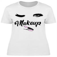 Šminka trepavice namirući majicu za oči žene -Image by shutterstock, ženska mala