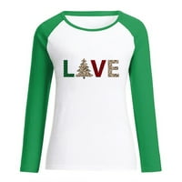 Ženska božićna košulja za odmor - poklon za ljubavnika dugih rukava majica dame fit boja podudarajuća majica hot6sl4871792