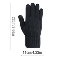 Lilgiuy Muškarci Zimske rukavice na dodir zaslona Ležerstva Ležerne prilike debele kranične rukavice vjetrootporne rukavice