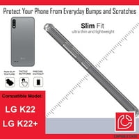 Capsule Case Kompatibilan sa LG K K22 + [Slim Hybrid Fit Heavy Duty Muškarci Žene Girly Cute Dizajn Zaštitni čisti poklopac telefona] za pojačanje LG K LMK -