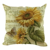 Verpetridure Sunflower kratki plišani jastuk za suncokret kratki plišani jastučnice kauč kauč na kauču