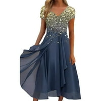 Hanzidakd plus veličina haljina Ženska haljina urbana casual moda pletena patchwork ženska haljina