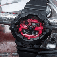 Casio G-Shock Alarm Svjetski vremenski kvarcni analog-digitalni muški sat GA-700AR-1ADR