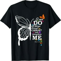 Žene vrhovi Christian Cvjetni leptir majica Poklon posada vrata za zabavu TEE
