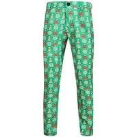 Wofedyo muške hlače Muške božićne casual modne božićne hlače hlače pantalone hlače zelena 3xl