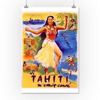 Tahiti Vintage poster Francuska