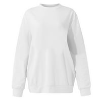 Bluze za žene na čišćenju Čvrsta boja (majica s dugim rukavima) Ležerne sa dugim rukavima Duks majica