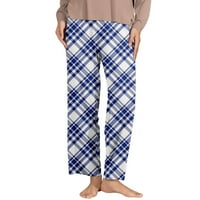 Wotryit ženske hlače ženske klasične plaćene elastične pojaseve bočne džepove pantalone ležerne kućne