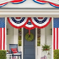 USA zastava za bunčanje Patriotsko nagnuto zastava ventilatora američke zastave sa zip kravate i mesingarskim brojevima za 4. srpnja Memorijalni dan Dekoracija na otvorenom