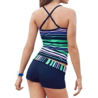 Ženski kupaći kostimi dva ljetna prugasta ispis V-izrez Otvoreni stražnji dio struka Bikini kupaći odjevni