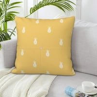 Posteljina jastuci, žuti ananas uzorak ukrasni bacanje kvadratnog jastuka s džepovima za sofona kauč