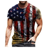 Corashan Graphic Tees Muškarci Muški ljetni casual 3D tiskani kratki rukav na vrhu majica s majicom