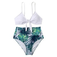 Ženski bikini retro vintage kratki tankenis tropski odjevni kupaći kostimi kupaći kupaći odjevni odjevni odjevni odjeća vojska zelena l