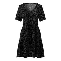 fwwitlyh haljina za ženske žene Womens plus veličina kratkih rukava dubok V VAT Bodycon Wraver haljina