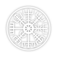 Vegviir navigacijski kompas Vikings naljepnica naljepnica naljepnica - samoljepljivi vinil - Vremenska zaštitna - izrađena u SAD - Mnogo boja i veličina - drevna srednjovjekovna islandski