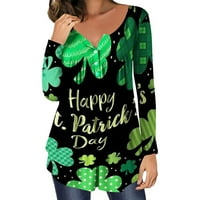 Funny St. PATRICKS Dnevne majice Ponude za dnevne limere Leprechaun Majica Zeleni vrhovi za žene Ležerne