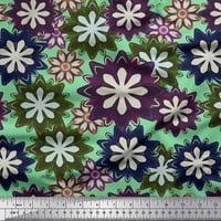 Soimoi zeleni pamučni dres tkanine umjetnička cvjetna tiskana tkanina od dvorišta široka