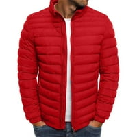 Symoidni mens parkas - čvrsta jakna pamučna jakna modna pamučna jakna topla pamučna jakna crvena l