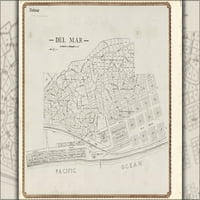24 X36 Galerija poster, Mapa DEL MAR San Diego County California 1911