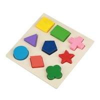 Dečija edukativna drvena igračka postavljena geometrijska blok zgrada puzzle baby alat za rano učenje