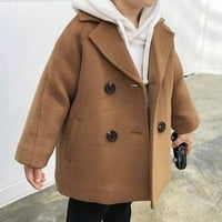 Lovskoo Toddler Baby Boys Girls Wonewov kaput zimski topli dvostruki kljem kaput Dječja jakna odjeća