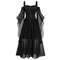 Haljine za žene tiskane dušo-line maxi odmor za odmor ljetna haljina crna 5xl