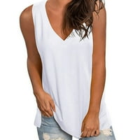 Ženska majica za ležerne majice bez rukava V-izrez Top za vanjsku kupovinu
