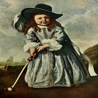 Connoiseur devojčica Golfer Poster Print Aelbert Jacobsz Cuyp
