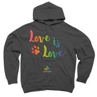 Ljubav je ljubav crnog grafičkog pulover kapuljača - dizajn od strane ljudi m