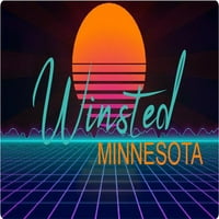 WinSted Minnesota Vinil Decal Stiker Retro Neon Dizajn