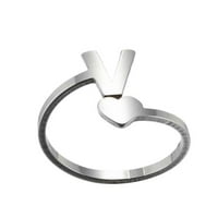 Fledorashia prstenovi za žene zaljubljene poklone Fashion English Pismo Otvaranje prstena od nehrđajućeg