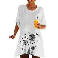 Ženska modna casual okrugla od tiskana na srednjem rupu s pritiskom tipke TOP bluza Raglan vrhovi odjeća