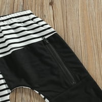Bagilaanoe Toddler Baby Boy Casual Hlače Striped Patchwork Zelastic struine pantalone 1T 2T 3T 4T 5T