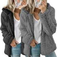 Tvornica Ženska vunena flena jesenska zimska jakna čista boja kaput dugmad dugih rukava kaput casual rever