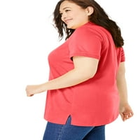 Žena unutar plus veličine savršena polo majica