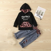 Duks toddler 6 mjeseci-3 godine Novorođena odjeća Jesen Zimske djevojke Leopard Print Duksevi Vrhovi