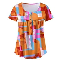 Majica Dyfzdhu za žene Dugme Ljeto Majica kratkih rukava slatka košulja Ležerne prilike