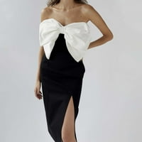 Zunfeo Womens Ljetne haljine - jedno rame Ležerne prilike udobne haljine Odštampane splitske haljine