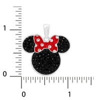 Disney Minnie Mouse ženska kristalno srebrna privjeska privjeska ogrlica, 18