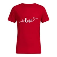 Bluza Valentinovo T vrhovi za parove kratki pokloni s rukavima s majicom Dnevne košulje za žene dugih