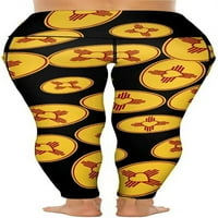 Srce Zia Simbol Ženske joge hlače sa džepovima High Squik Tummy Regulatni tajica Sportske pantalone