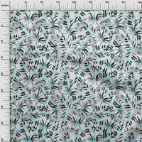 Onuone pamuk fleta aqua plava tkanina tropskog lista sa apstraktnom teksturom šivene dizalice Tkanini