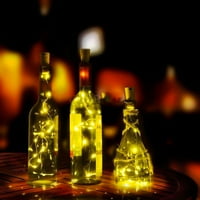 LED solarna ploča za vino boce plute LED bakrena žica svijetli božićno vino svjetlo